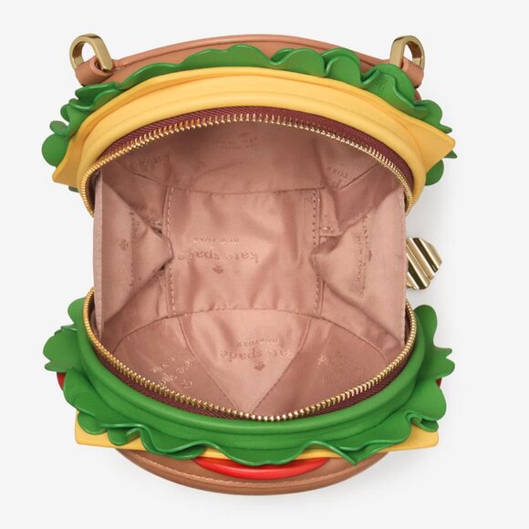Kate Spade New York Snack Bar 3D Hamburger Burger Crossbody Purse Novelty NWT - Picture 7 of 10